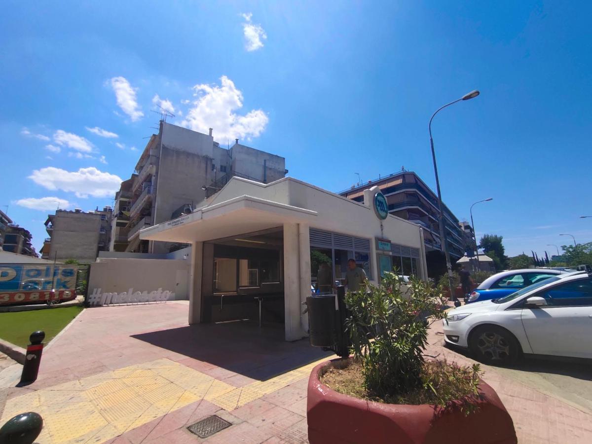 Wsd Hera Luxury Stylish 2Bd Apt With City View Balcony Near Merto 雅典 外观 照片